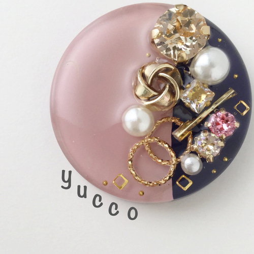 ハンドメイド レジン お花 ヘアゴム ポニーフック ブローチ no