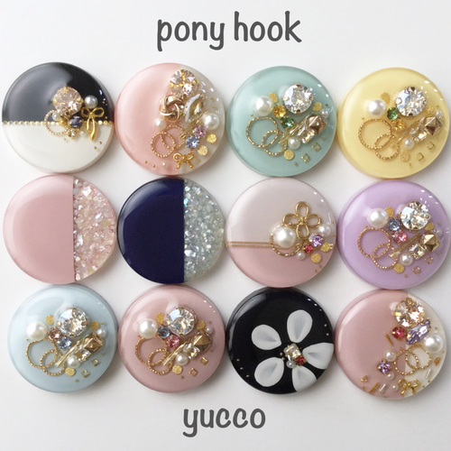 2300. 【大】レジンポニーフック・ヘアゴム・ブローチ 2020. 【大】レジンポニーフック・ヘアゴム・ブローチ