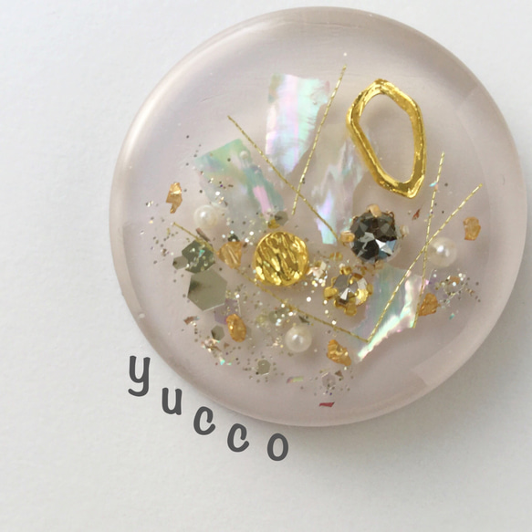 受注製作*【レジン*ポニーフックorヘアゴム】きらきらシェル 受注製作*【レジン*ポニーフックorヘアゴム】きらきらシェル