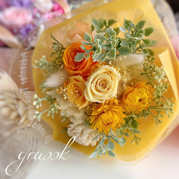 Petit ＊ bouquet＊プリザーブドフラワー＊Fruity orange＊ブーケ＊花束 1枚目の画像