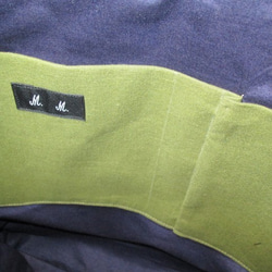 着物リメイク市松模様の裂き織帯から作ったワンショルダーバック 5枚目の画像