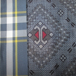 着物リメイク　３重巻きできる格子模様の大島紬ロングスヌード 6枚目の画像