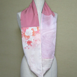 着物リメイク　型染め、縮緬、大島紬など正絹着物のスヌード 4枚目の画像