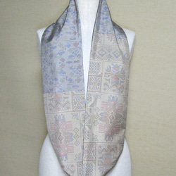 着物リメイク　6種類の上質な大島紬のパッチワークスヌード 4枚目の画像