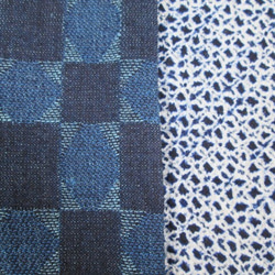 2路方格圖案×細藍染的鳴海有松隔膜和服檔位 第6張的照片