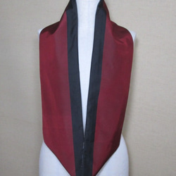從和服製作時尚發網翻拍紅色和黑色條紋大島吹紬 第3張的照片