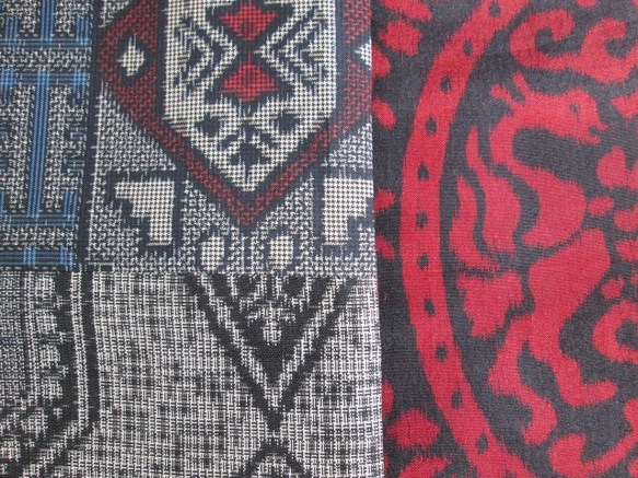 從和服製作發網重拍兩種類型的大島吹紬×紅，黑梅森 第5張的照片