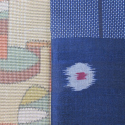 着物リメイク　モダンな抽象模様の大島紬のお洒落スヌード 5枚目の画像