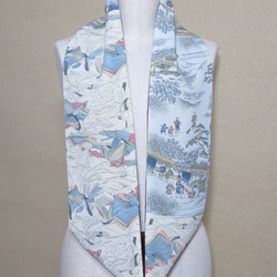 由時代人物圖案×大島薰和服製成的和服重製色拉 第3張的照片