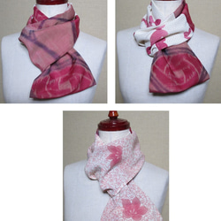 Kimono Remake一件由玫瑰棺材和服製成的花式圍巾×一件蝴蝶圖案的和服 第4張的照片