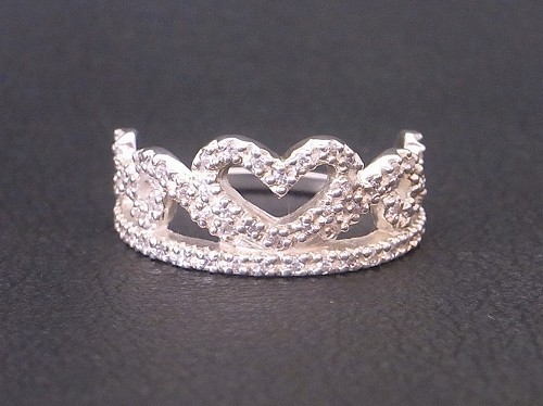 ティアラリング シルバー925 【刻印無料】 ティアラ 冠 リング 指輪 シルバーアクセサリー レディース クリスマス