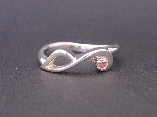 音符リング シルバー925 指輪 【刻印無料】 音符 リング 音楽 ミュージック 選べる 天然石 誕生石