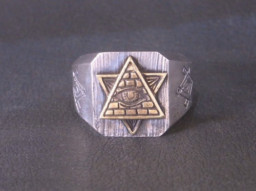 シルバー925×真鍮　フリーメイソンリング　13〜30号　Grand Galleria