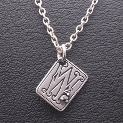 シルバー アルファベットモチーフ ネックレス ステンレス イニシャルネックレス ぷっくり アルファベット