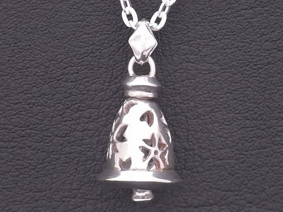 桜ベルネックレス シルバー925 【刻印無料】 ベル 鐘 桜 さくら サクラ