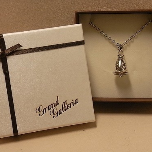 桜ベルネックレス シルバー925 【刻印無料】 ベル 鐘 桜 さくら サクラ