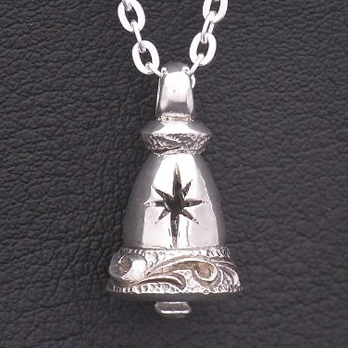 太陽ベルネックレス シルバー925 【刻印無料】 ベル 鐘 太陽 サン 波