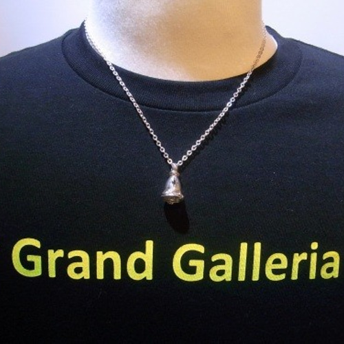 太陽ベルネックレス シルバー925 【刻印無料】 ベル 鐘 太陽 サン 波