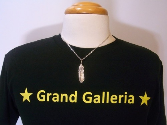 シルバー925　太陽神フェザーネックレス　中　選べる天然石・誕生石　Grand Galleria 3枚目の画像