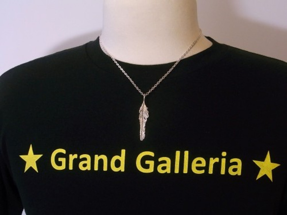 シルバー925　風切羽ネックレス　中　Grand Galleria 3枚目の画像