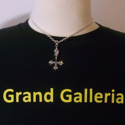 シルバー925　逆十字ネックレス　選べる天然石・誕生石　Grand Galleria 3枚目の画像