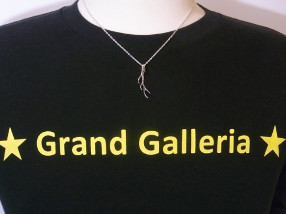 シルバー925　鹿の角ネックレス 小　Grand Galleria 3枚目の画像