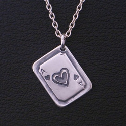 シルバー925 ハートのエーストランプネックレス Grand Galleria