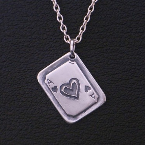 シルバー925 ハートのエーストランプネックレス Grand Galleria