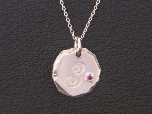 シルバー925　ナンバー「３」ネックレス　選べる天然石・誕生石　Grand Galleria 5,280円