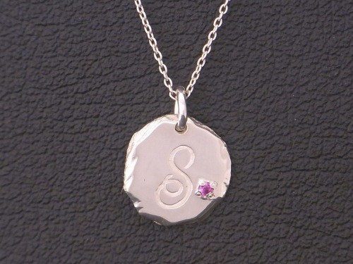 シルバー925　ナンバー「８」ネックレス　選べる天然石・誕生石　Grand Galleria