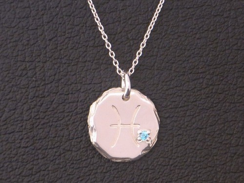 シルバー925　星座「魚座」ネックレス　選べる天然石・誕生石　Grand Galleria