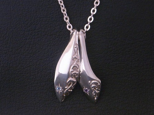 シルバー925　唐草模様リーフネックレス　選べる天然石・誕生石　Grand Galleria 15,466円