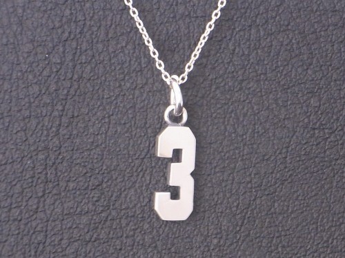 シルバー９２５　背番号「３」ネックレス 　小　Grand Galleria