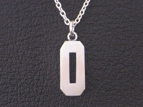 シルバー９２５　背番号「０」ネックレス　中　Grand Galleria
