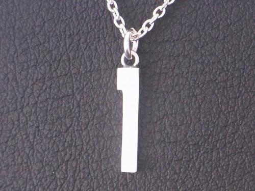 シルバー９２５　背番号「１」ネックレス　中　Grand Galleria