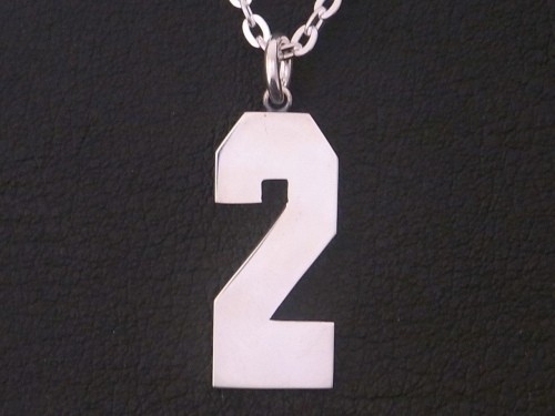 シルバー９２５　背番号「２」ネックレス　大　Grand Galleria