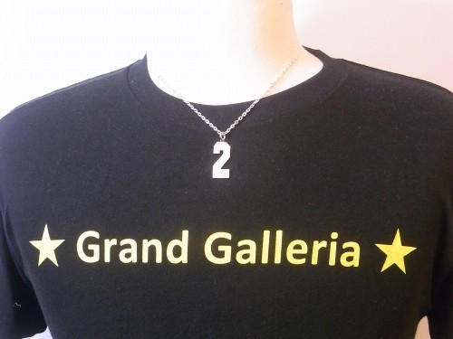 シルバー９２５　背番号「２」ネックレス　大　Grand Galleria