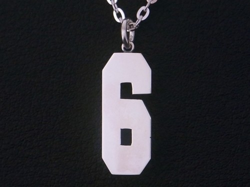 シルバー９２５　背番号「６」ネックレス　大　Grand Galleria