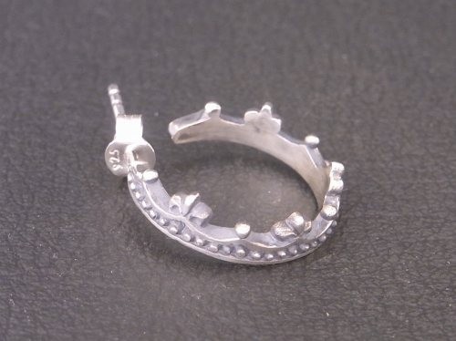 【片耳用】シルバー９２５　クラウンピアス左　Grand Galleria