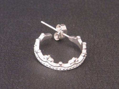 【片耳用】シルバー９２５　クラウンピアス右　Grand Galleria