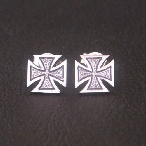 両耳用】シルバー925 アイアンクロスピアス Grand Galleria ピアス