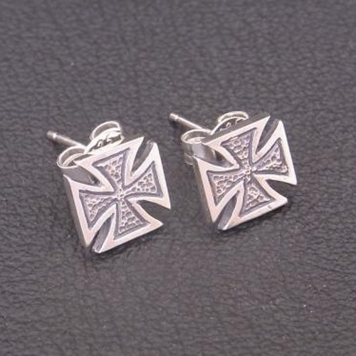 両耳用】シルバー925 アイアンクロスピアス Grand Galleria