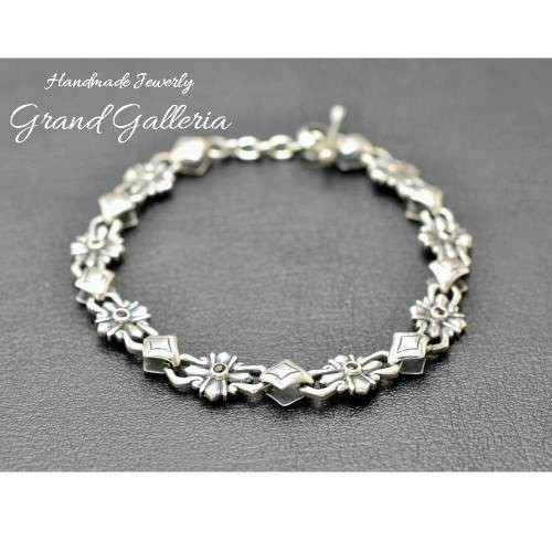 シルバー925　クロスブレスレット　十字架　1５〜2５cm　Grand Galleria