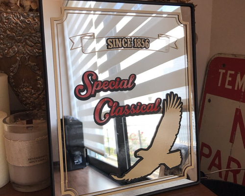 パブミラー ヴィンテージ風 ミラー 鏡 タペストリー・壁掛け