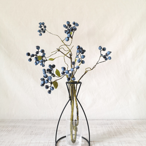 一点物】ブルーベリー＋フラワーベースset 一輪挿し・花瓶・花器 tart