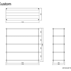 【オーダーメイド】　あんま様専用　棚板間隔が自由に変えられる パイン材のフリーラック ブラウン/黒錆 2枚目の画像