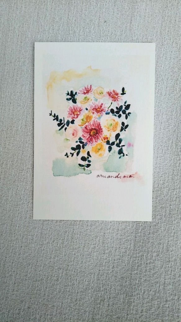 ✣ rose　花柄　ポストカード4枚セット✣ 3枚目の画像