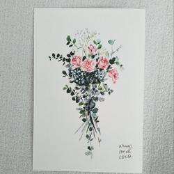 ✣ rose　花柄　ポストカード4枚セット✣ 4枚目の画像