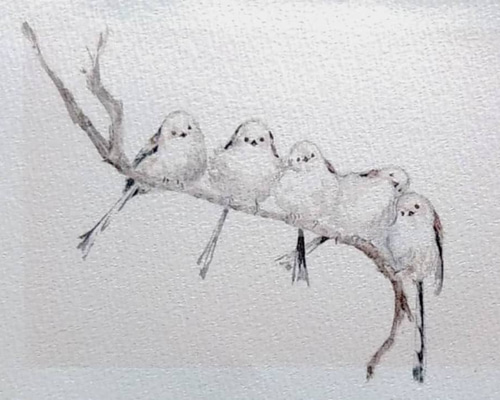 【油絵】シマエナガ2枚セット 油絵】シマエナガ2枚セット - メルカリ