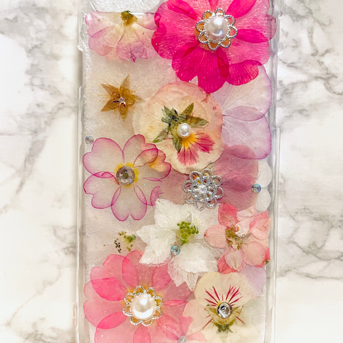 iPhoneケース､iPhoneカバー､押し花ケース､押し花､スマホケース､押し  